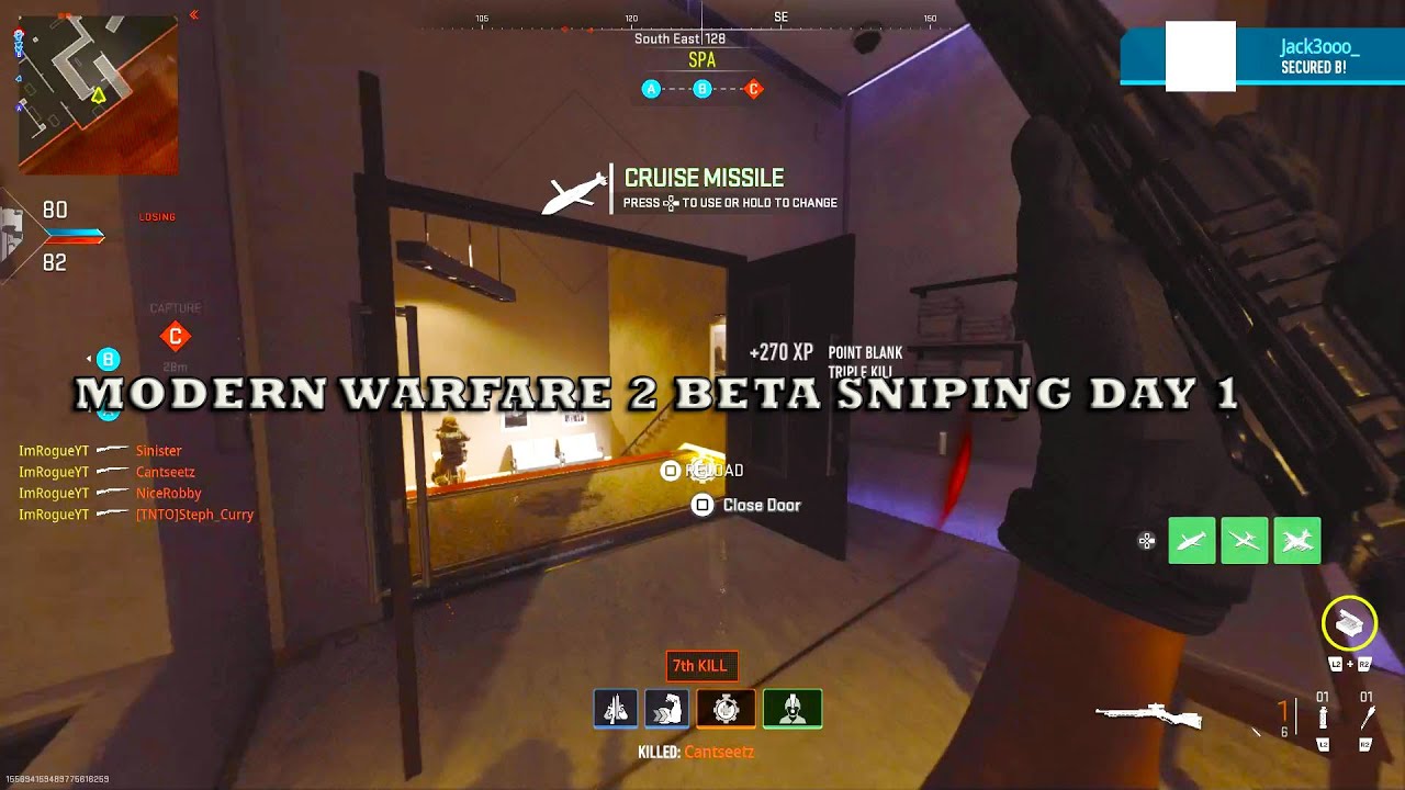 MODERN WARFARE 2 BETA DAY 1 SNIPING HIGHLIGHTS - YouTube