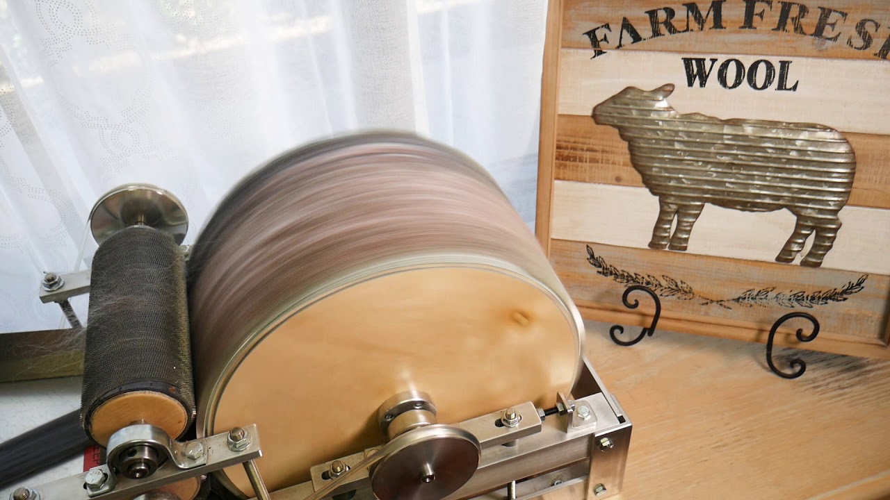 Peaceful Drum Carding with a Brother Supercard - Camaj Fiber Arts