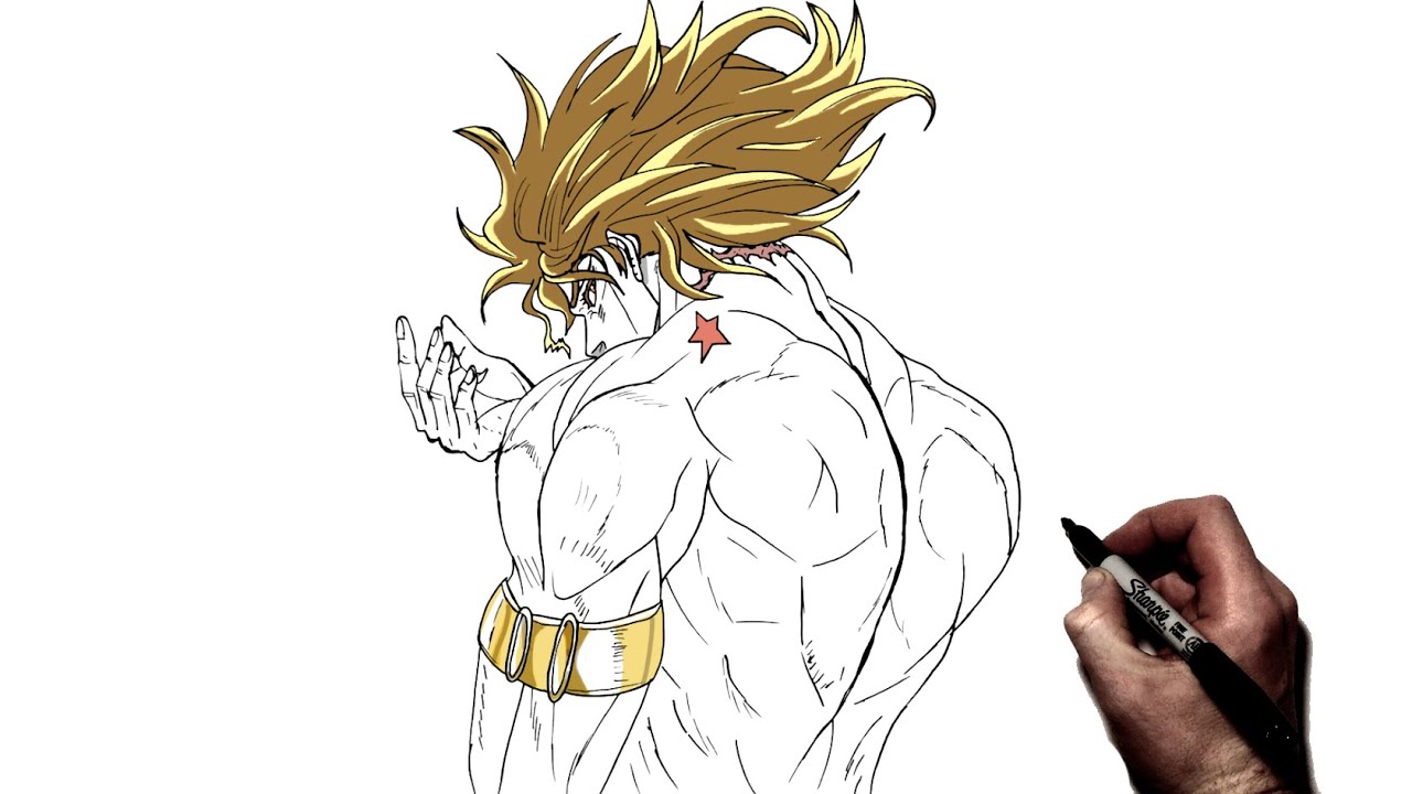 How To Draw Dio (Back), Step By Step