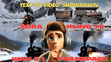 Sora vs Kling 1.6 vs Wan 2.1 vs Framepack | AI Text-to-Video Showdown! 🚂