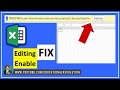 Disable 'Enable Editing' Button in Excel
