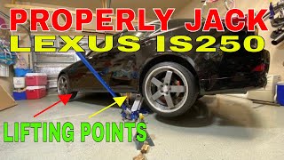 How to Jack Lift Lexus IS250 IS350 ISF without Bending Seam Weld | Jacking Points | Jackstand