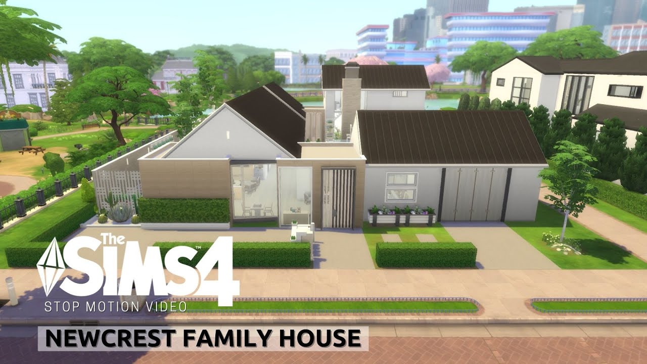 The Sims 4 - โหมดสร้าง🏡 Newcrest Family House l Stop Motion No CC - YouTube