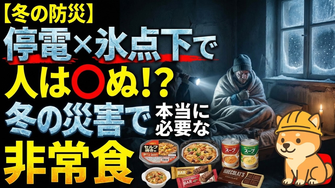 【冬の防災】停電×氷点下で人は〇ぬ！？冬の災害で本当に必要な非常食10選