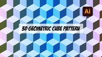 How to create geometric 3D cube pattern | Adobe ilustrator tutorial