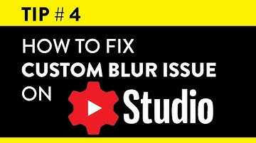 Custom Blur YouTube Studio Fix | ALLSTARGRAPHICS