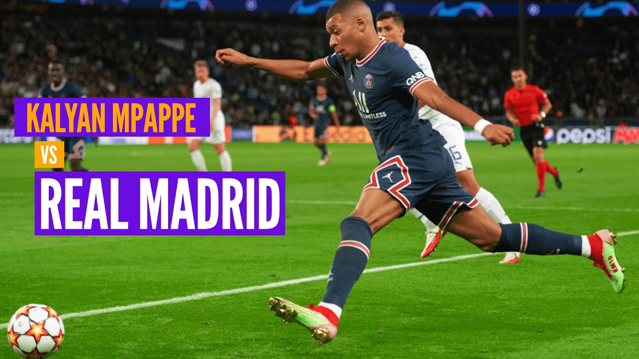 Kalyan Mbappe vs Real Madrid Champion League 21/22 | PSG VS MADRID ...