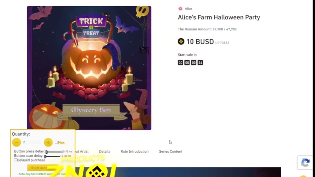 BINANCE NFT Auto-Buy Bot! BINANCE Bot Trading 21.07.2023
