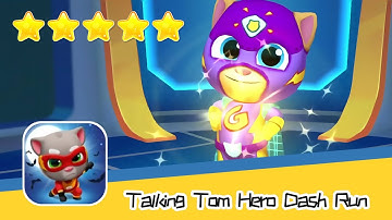 Talking Tom Hero Dash Run Day223 Walkthrough Endless runner Save the world Recommend index five star