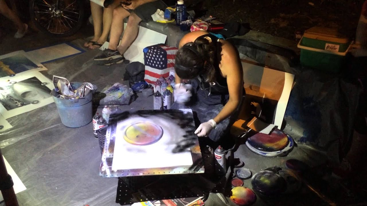 Street spray paint art freeformartists Alamo, San Antonio YouTube