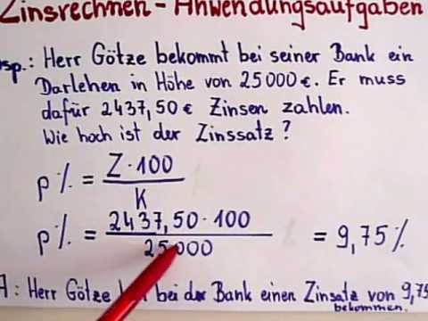 Zinsrechnung einfach erklärt - YouTube