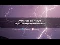 26 y 27 de septiembre de 2020 Pronóstico del Tiempo