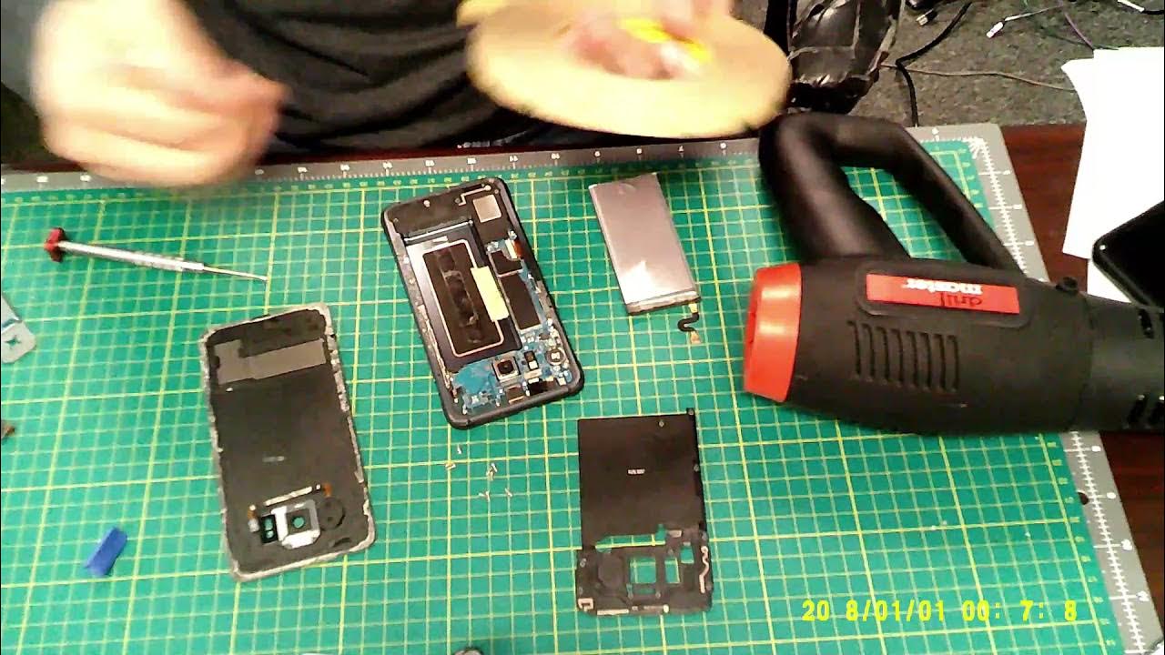 Samsung S8 Active Battery and finger sensor replacement. Step by step