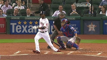 TEX@HOU: Fowler lines a triple down right-field line