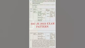 SSC JE 2023 EXAM PATTERN CHANGED