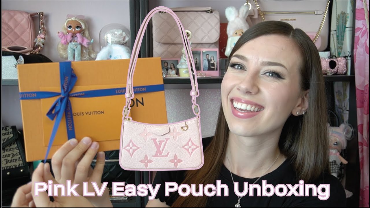 NEW* 2023 Louis Vuitton Pink Monogram Easy Pouch Unboxing