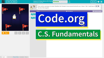 Chase Game with Events Lesson 16.6 Course C Code.org Tutorial with Answers