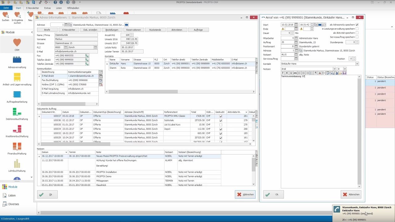 PROFFIX Tutorial CRM