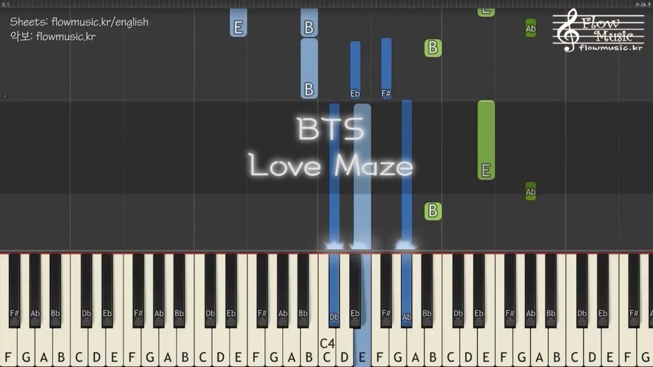 BTS (방탄소년단) - Love Maze Piano Tutorial 피아노 배우기