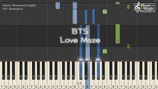Video thumbnail of "BTS (방탄소년단) - Love Maze Piano Tutorial 피아노 배우기"
