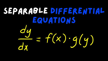 Introduction on SEPARABLE DIFFERENTIAL EQUATIONS