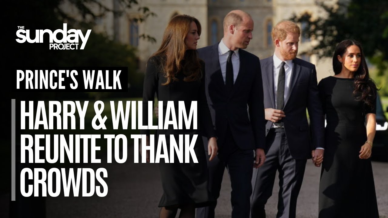 Prince William & Prince Harry Reunite To Thank Crowd Together At Windsor Castle
