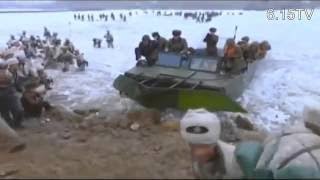North Korean Army Winter River Crossing Attack Exercises, Kim Jong Un Guides