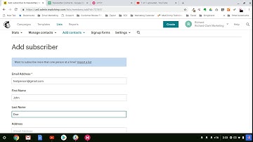 Manually adding a Subscriber to a MailChimp  List