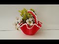 Reciclaje, cosulet decorat cu hartie gumata - Recycles, basket decorated with gum paper