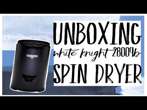 Unboxing White Knight 28009B Spin Dryer in Black