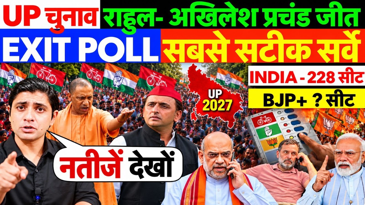 EXIT POLL : राहुल-अखिलेश प्रचंड जीत! अखिलेश यादव CM- सबसे सटीक सर्वे ...