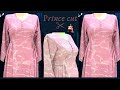 Beautiful jarjet prince cut side pleated frock design   ashusewingarts sewingtips