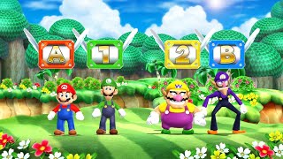 Mario Party 9 Minigames - Mario Vs Wario Vs Luigi Vs Waluigi (Master Difficulty)