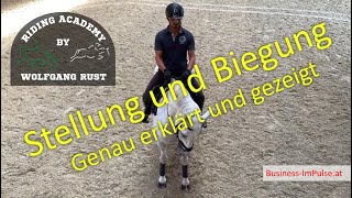 F9: Pferde Stellen & Biegen. Unterschied: Stellung und Biegung. Der Biegende Sitz! Reiten lernen!