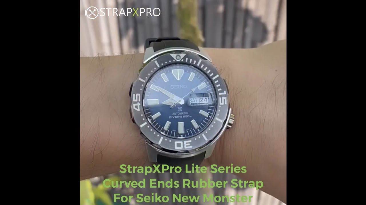 SX1A) Rubber Strap for New Seiko 5 Sports GMT Series (Curved-Ends) –  StrapXPro