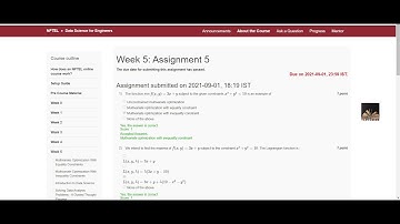 NPTEL : Data Science for Engineers | Week 5 Assignment 5 - Solutions with proofs (100% correct)