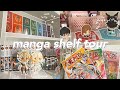  manga shelf tour  aesthetic room decor organizing manga new shelf  genshin collection