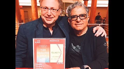 Deepak Chopra meets with theoretical physicist Leonard Mlodinow at the Rubin