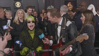 Billie Eilish Finds Out About Her Grammy Win with Andy Zenor on the Red Carpet