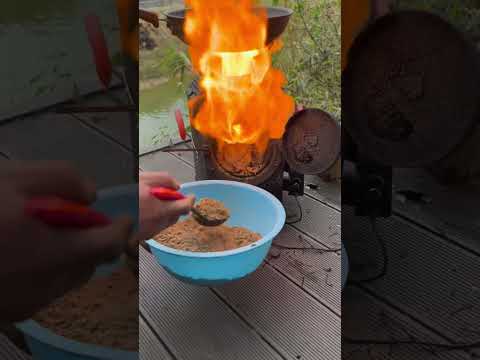 The fire burning