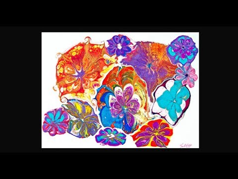 Fluid Acrylics A New Tool To Create Tropical Flowers #3735-11.14.18