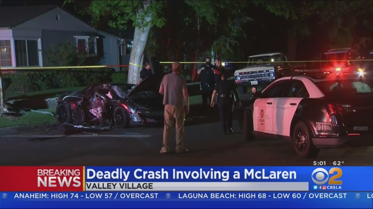 $350,000 McLaren sports car smashed up in California hit-run crash