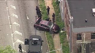 Delaware woman killed after police chase ends in crash in Chester, Pennsylvania by NBC10 Philadelphia 15,226 views 6 hours ago 2 minutes, 59 seconds