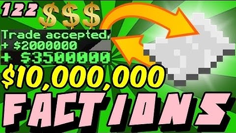 "MILLION DOLLAR TRADES! GETTING SUPER RICH!" Minecraft Factions Cosmic Pvp Ice Planet #122