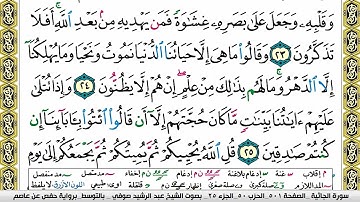 مصحف عبد الرشيد صوفي برواية حفص  فيديو  مكتوب ملون سورة  045  الجاثية