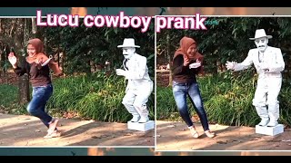 STATUE PRANK, VS Cowboy prank, funny just for laughing 😂👍