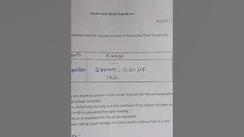 ACS LAB Experiment Series  Equaliser