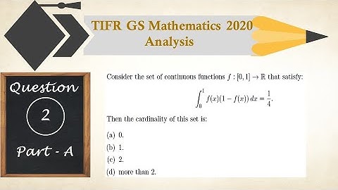 TIFR GS-2020 Mathematics Solutions |Question-2|PART-A|ANALYSIS |continuity
