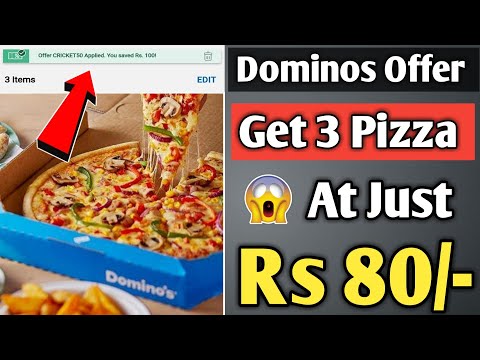 Dominos 3 Pizza In 80rs Only | Dominos Free Pizza | Dominos Offer Today | Dominos Offer Code 2020