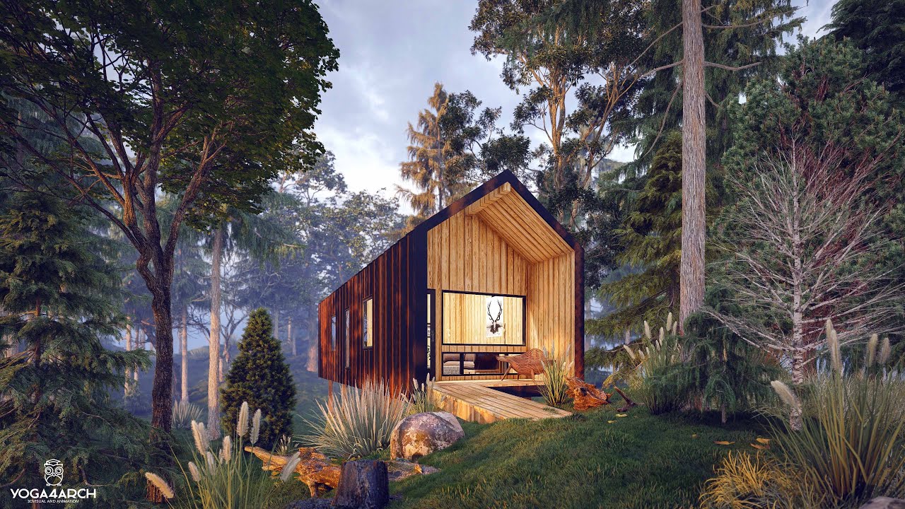LUMION 10 RENDERING EXPERT SERIES#25 CABIN IN SUNSET